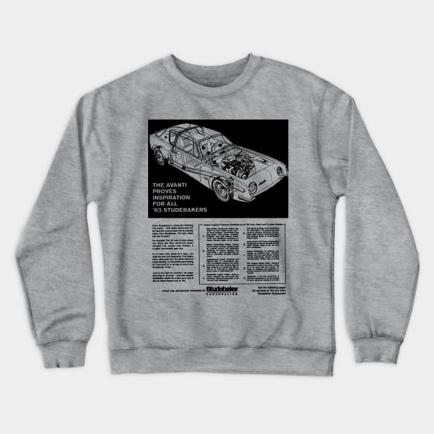 STUDEBAKER AVANTI - advert Crewneck Sweatshirt by Throwback Motors